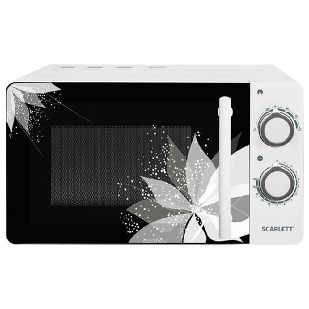 Микроволновая печь SCARLETT SC-MW9020S06M, объем 20 л, 700 Вт, механическое управление, таймер, гриль, белая, SC - MW9020S06M