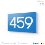 Номер на дверь 459, табличка на дверь для офиса, квартиры, кабинета, аудитории, склада, голубая 120х70 мм, Айдентика Технолоджи