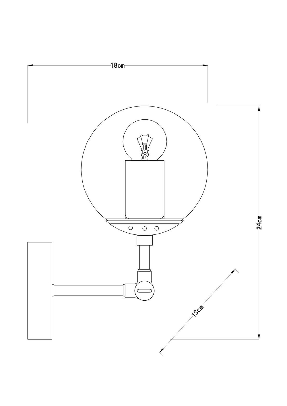 Бра Arte Lamp Bolla A1664AP-1CC