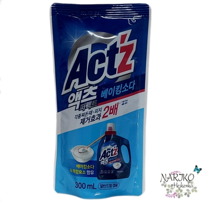 Концентрированный антибактериальный гель для стирки Pigeon Act'z Baking Soda для всех типов стиральных машин, 300 мл запасной блок.