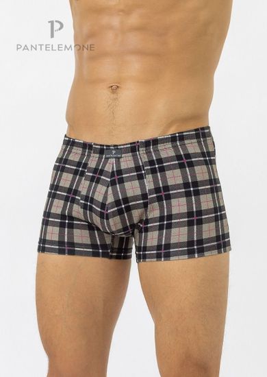 Трусы мужские боксеры Pantelemone PMH-1221, клетка серая