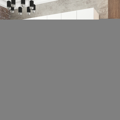 Шкаф Агератум МДФ четырехсекционный с антресолью и стеллажом в белой эмали - Белый Фасадный 0101  210*60*220