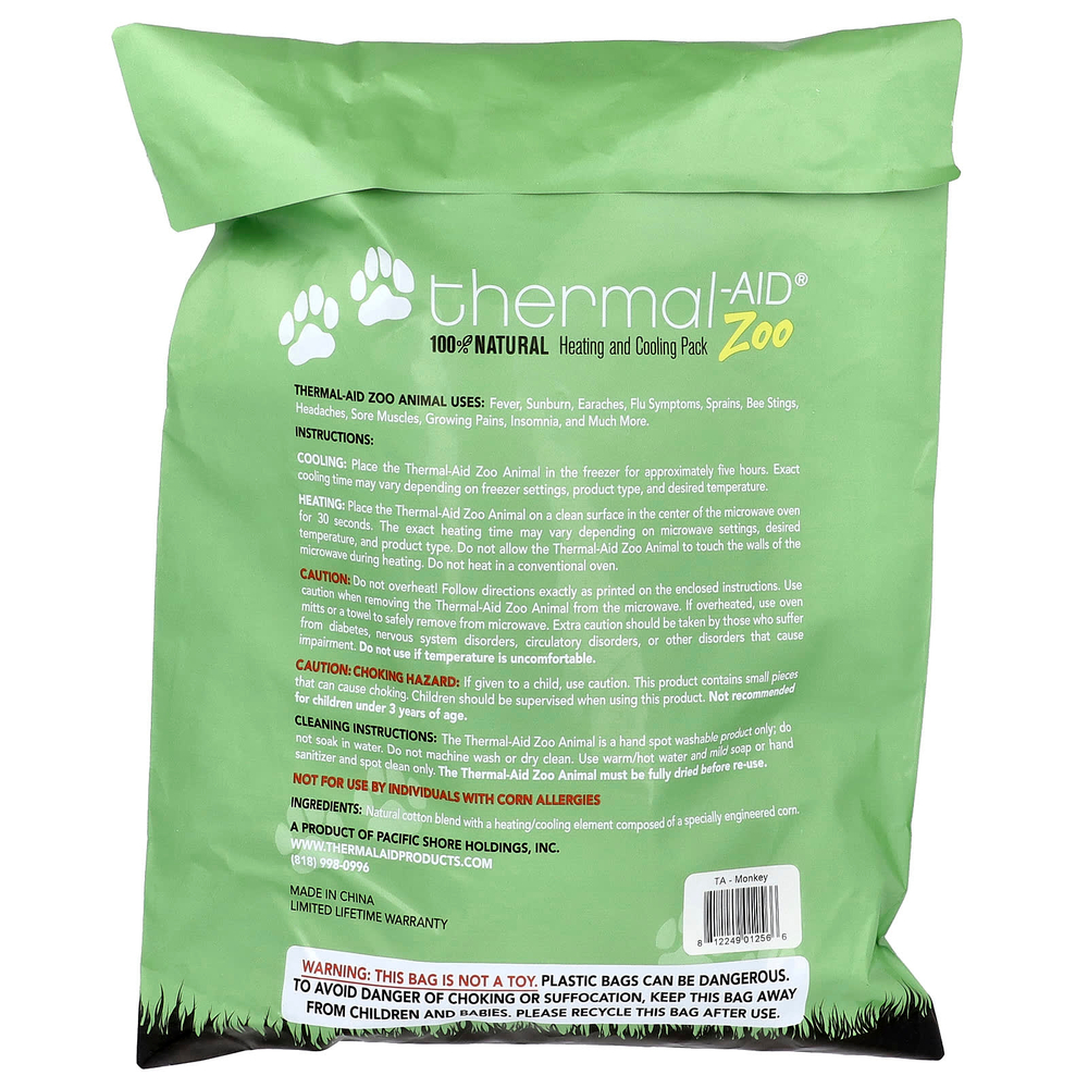 Thermal Aid, разогревающая и охлаждающая маска, Zoo Monkey, Джоджо, 1 шт.