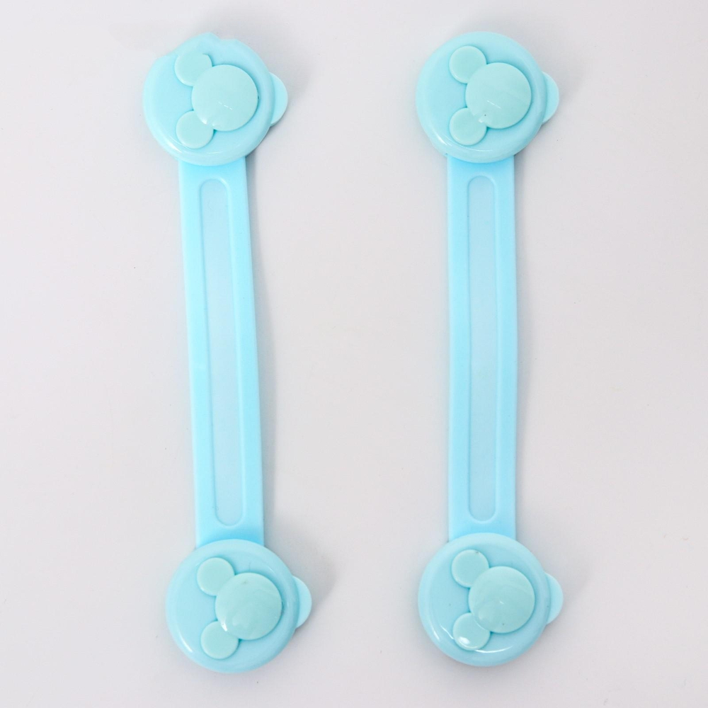 2945887 Блокиратор двери гибкий, набор 2 шт., цвет голубой