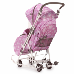 Санки-коляска "Наши Детки 3-1К" со снежинками на сиреневом