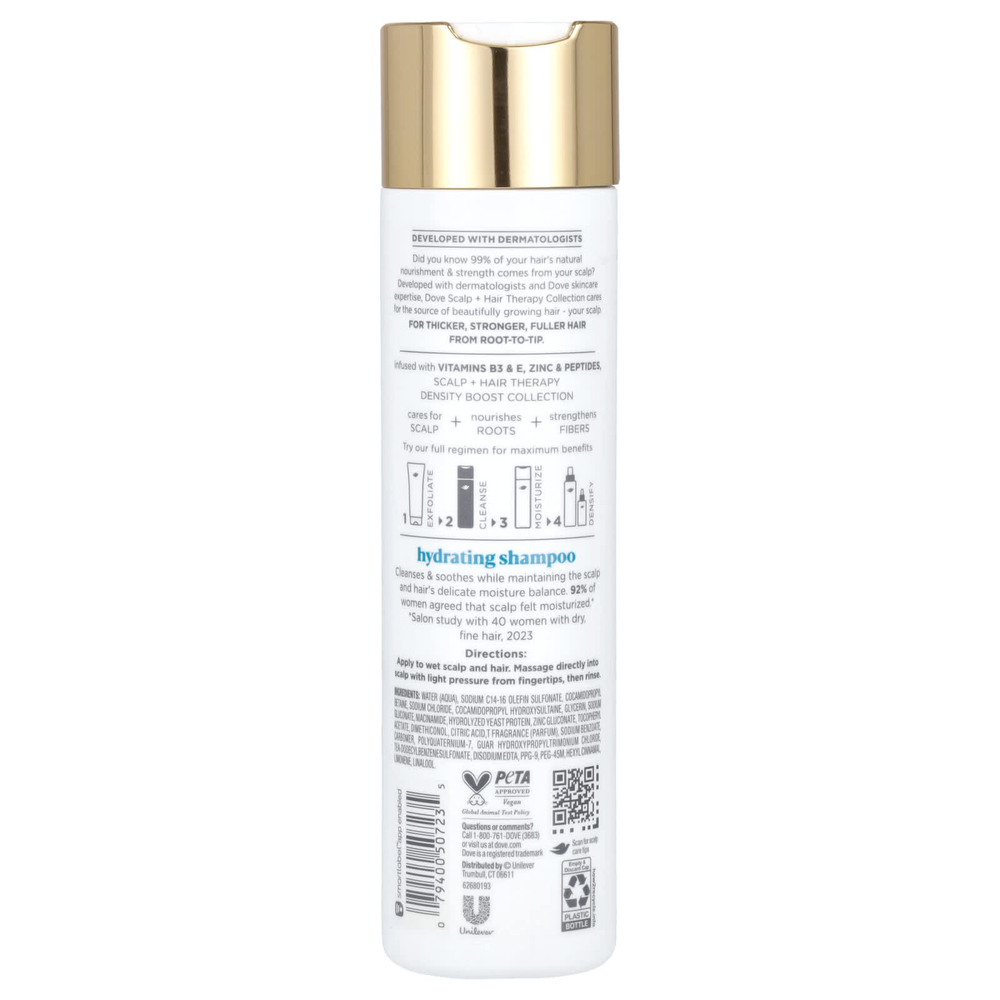 Dove, Scalp + Hair Therapy, увлажняющий шампунь, 273 мл (9,25 жидк. унц.)