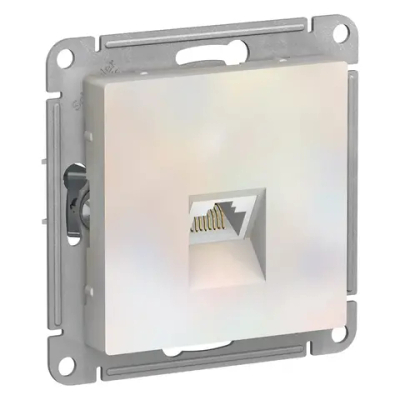 ATLASDESIGN РОЗЕТКА компьютерная RJ45 кат. 5e, механизм, ЖЕМЧУГ