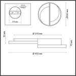 5240/64CL LN Люстра LED 64Вт 3000-6000К 220В IP20 LEDIO