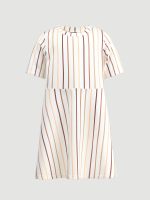 Платье с коротким рукавом Mjölk Ecru Stripes