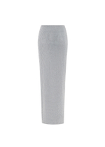 Юбка макси из шифона с кристаллами