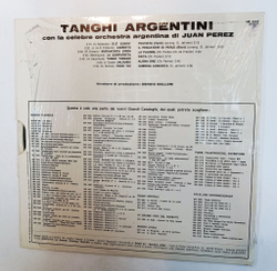 Винтажная виниловая пластинка LP La Celebre Orchestra Argentina Di Juan Perez Tanghi Argentini Аргентинское Танго (Italy 1971)