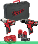 Набор электроинструментов Milwaukee М12 ВPP2В-421С (4933443497)