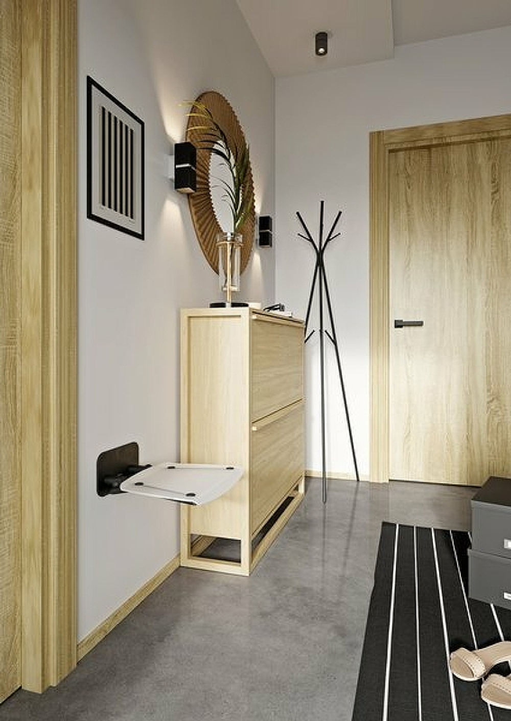 Сиденье для душа Ravak Ovo B II Clear/Black Прозрачное Черное (B8F0000059)