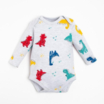 Боди с дл. рукавом Dino, рост 62-68 см, серый (Крошка Я)