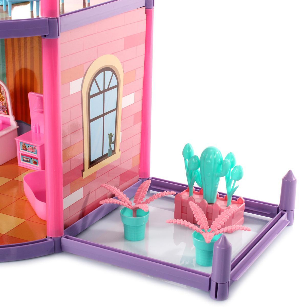 Дом для куклы с куклой и мебелью коробка ABL1008