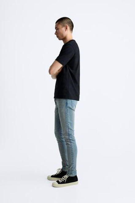 ZARA ДЖИНСЫ SKINNY FIT, ЗЕЛЕНОВАТО-СИНИЙ