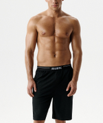 Мужские шорты пижамные Atlantic, 1 шт. в уп., хлопок, черные, NMB-046