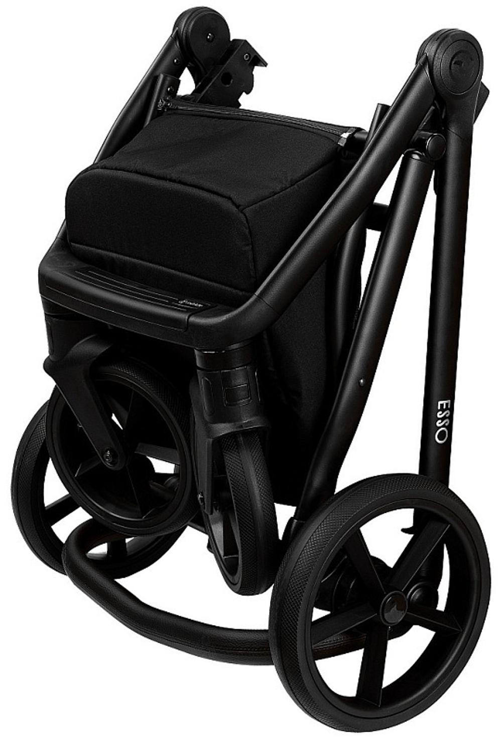 Детская коляска Roan Esso 2025 Кожа 3 в 1 с автокреслом Tutis Elo Black ESSK/214/1 Misti Mint/Grey/руч.Черный