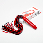 Чёрно-красный латексный фаллос-плетка Mini Rocket (Цвет: черный, красный)