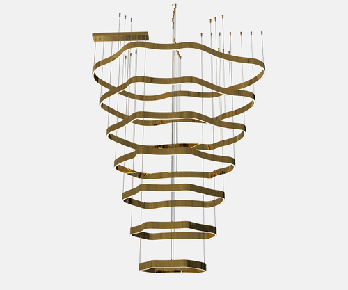 08264-7A,36 Люстра димм. Хейла латунь Led 330W