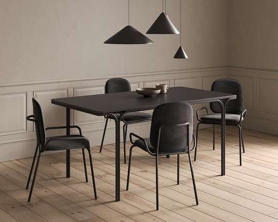 Стул Ror, Double Frame, черный велюр