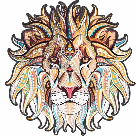 Панно настенное из дерева " Лев " 50х39 см.