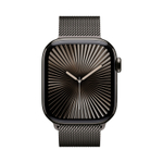 Apple Watch Series 10, 42 мм, корпус из титана цвета сланцевый титан, спортивный ремешок цвета «миланская петля» сланцевый
