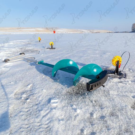 Ледобур ЛР-180Д левое вращение, цельнотянутый шнек (LK-180LD) Тонар