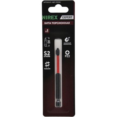 Бита NIREX Expert Torsion PZ 2*90мм NBT-PZ290