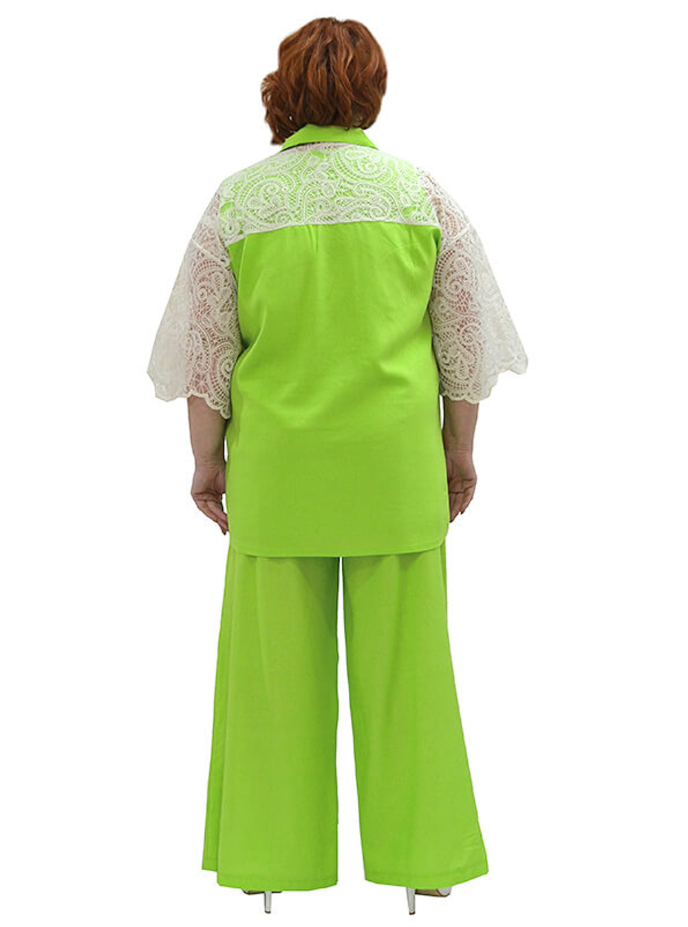 Жакет-рубашка с кружевом Лайм