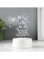Светильник 3D ночник RISALUX «Тыква», LED RGB, от сети