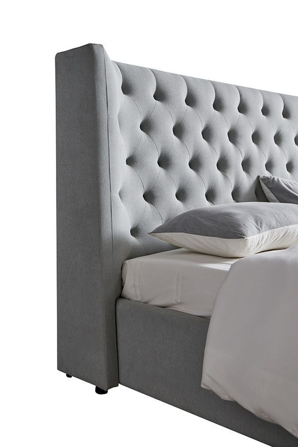 Кровать GC1726 серая с ящиком для белья