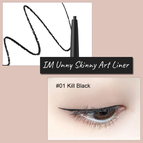 Ультратонкий карандаш для глаз IM UNNY Skinny Fit Slim Pencil #S01 Kill Black, 14г