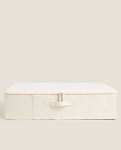 Zara Home Коробка для хранения из хлопка, цвет бежевый, 70 см
