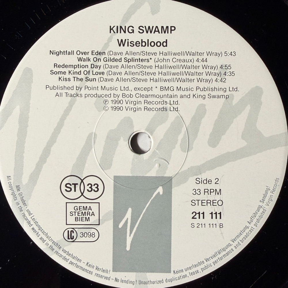 King Swamp ‎– Wiseblood (Европа 1990г.) Т