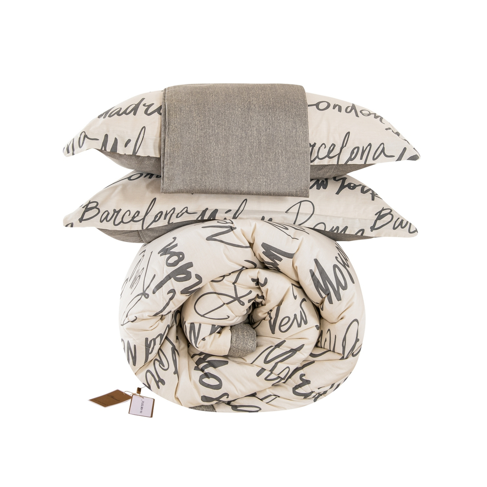 Комплект постельного белья Сатин с Одеялом 100% хлопок OB174