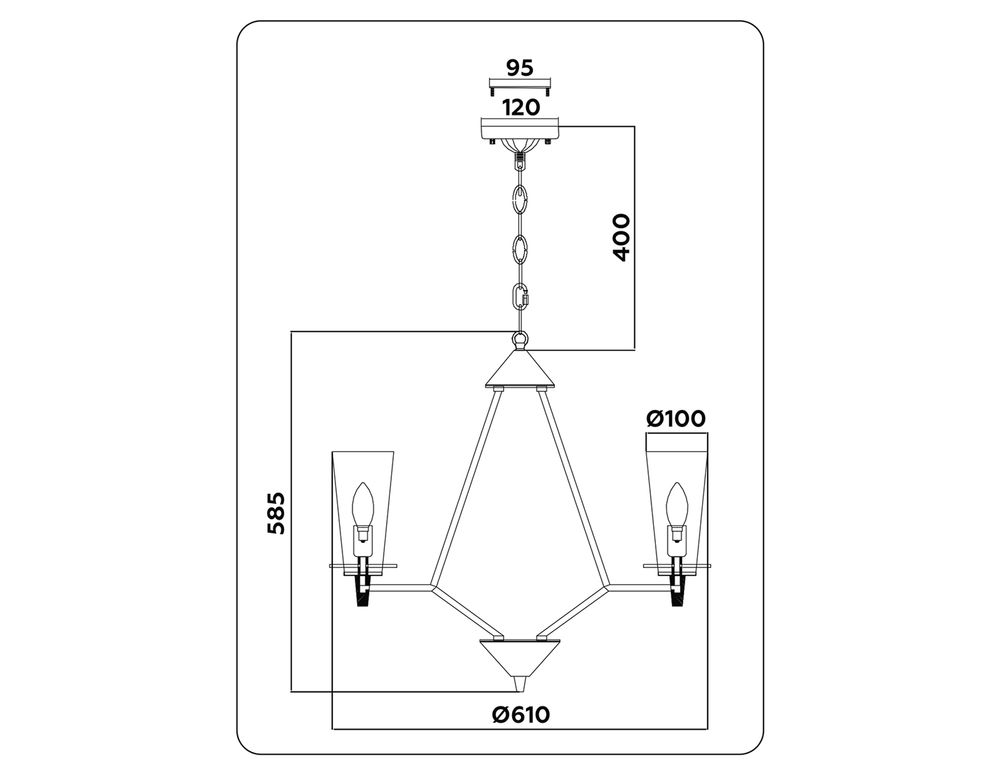 Ambrella Подвесная люстра со сменной лампой Traditional TR3237