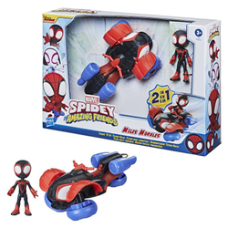 Hasbro Marvel Spidey Amazing Friends - Techno-Racer 2in1 Vehicle + Action Figure 10 см Miles Morales: Spider-Man F1945