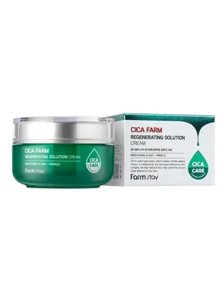 FARMSTAY - КРЕМ ДЛЯ ЛИЦА С ЭКСТРАКТОМ ЦЕНТЕЛЛЫ CICA FARM REGENERATING SOLUTION CREAM, 50 МЛ.