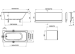 Акриловая ванна Ravak Chrome 170x75 C741000000 без гидромассажа