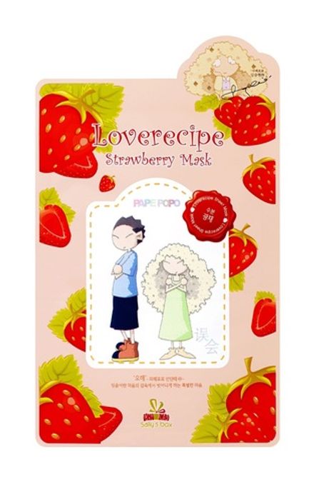 Тканевая маска с Клубникой (сияние и улучшение цвета кожи) Sally's box Loverecipe Strawberry Mask 20 мл