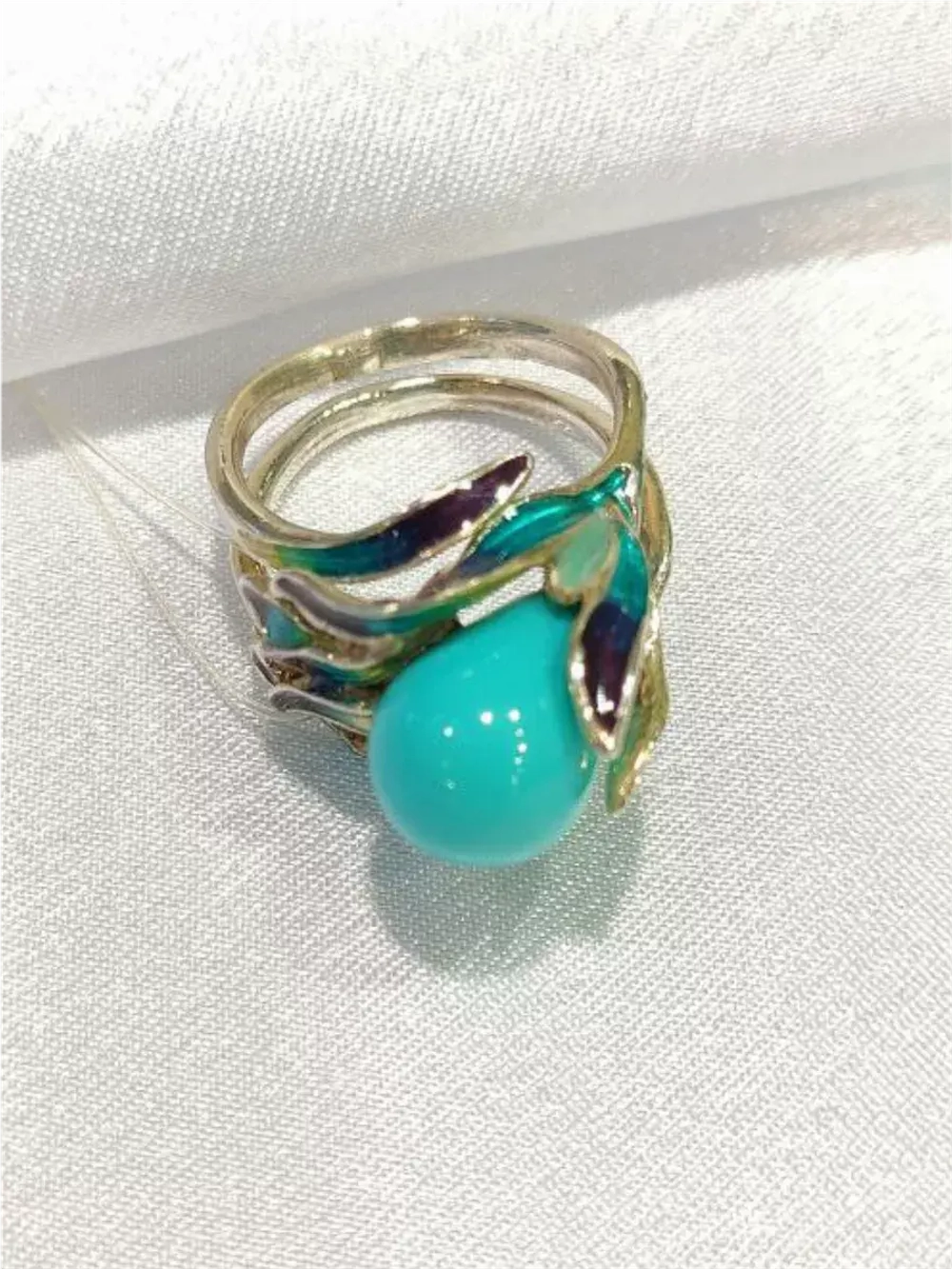 Ювелирное кольцо с бирюзой серебро 925