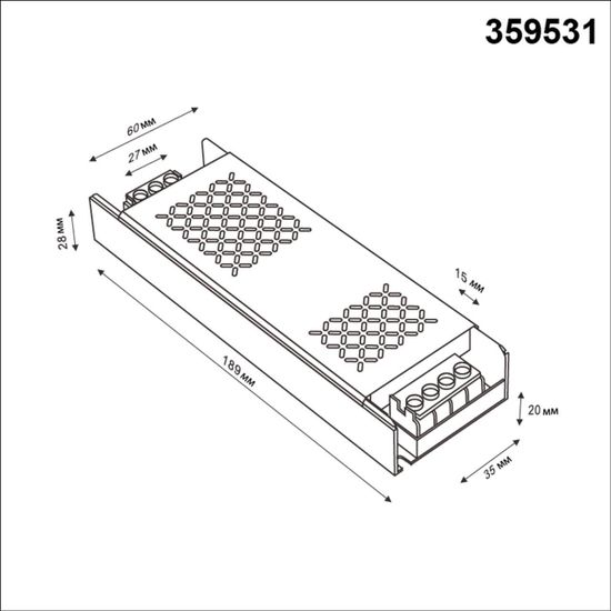 359531 DRIVE NT25 000 никель Драйвер IP20 300W 48V