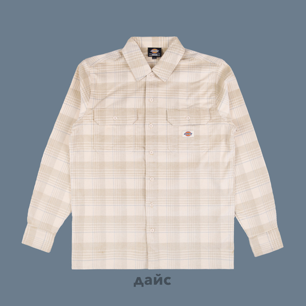 Рубашка мужская Dickies Alma Plaid Long Sleeve Shirt артикул:WLR51CGB - купить в магазине Дайс