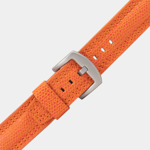 Ремешок для часов Garmin 51 mm с креплением из кожи теленка, оранжевого цвета