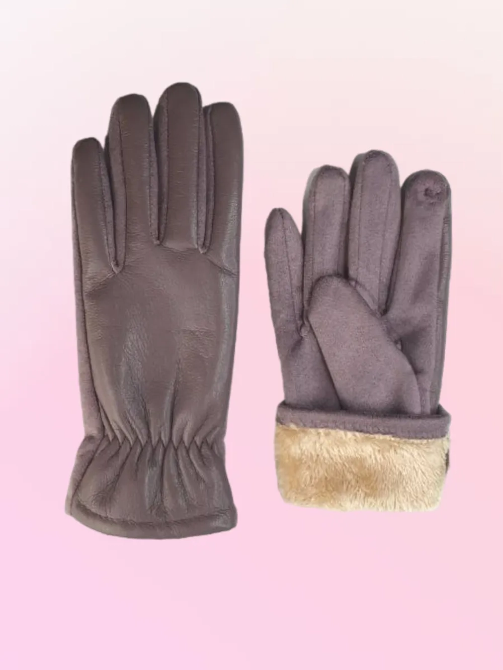 перчатки демисезонные теплые на меху модные удобные