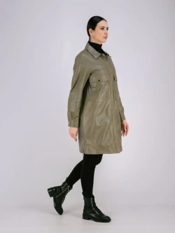 Плащ женский кожаный длинный Турция