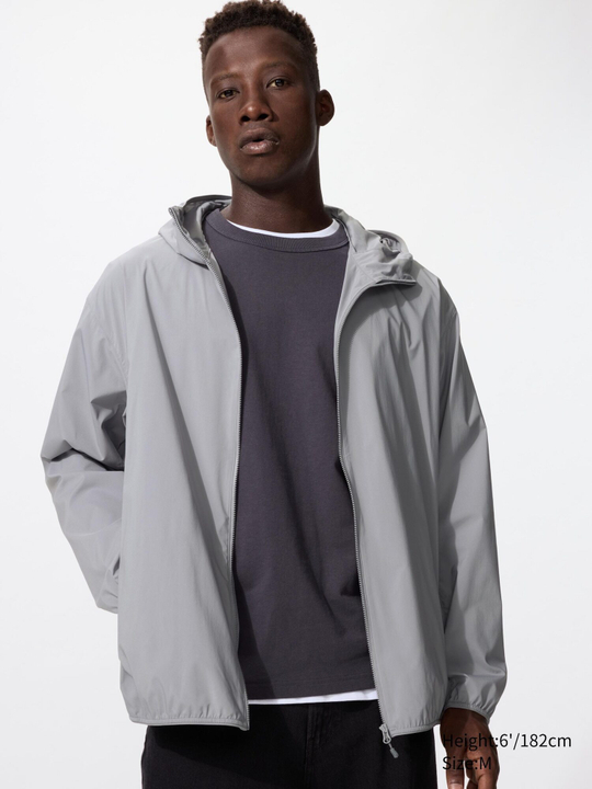 UNIQLO Парка с защитой от ультрафиолета, серый