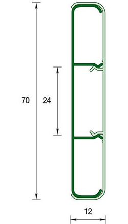Наличник с кабель-каналом Идеал Деконика 70 мм 291 Орех 2200 мм