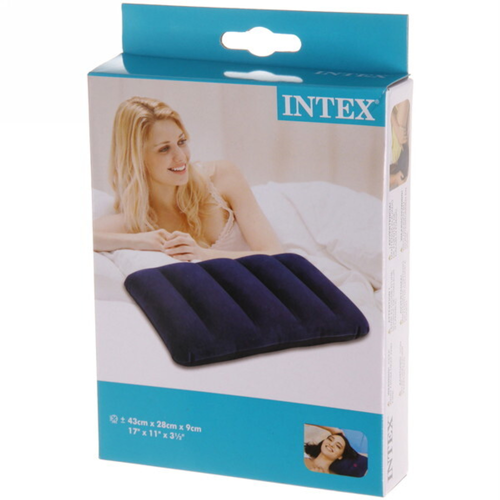 Подушка надувная Downy, 43*28*9 см, Intex (68672)